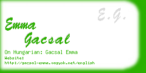 emma gacsal business card